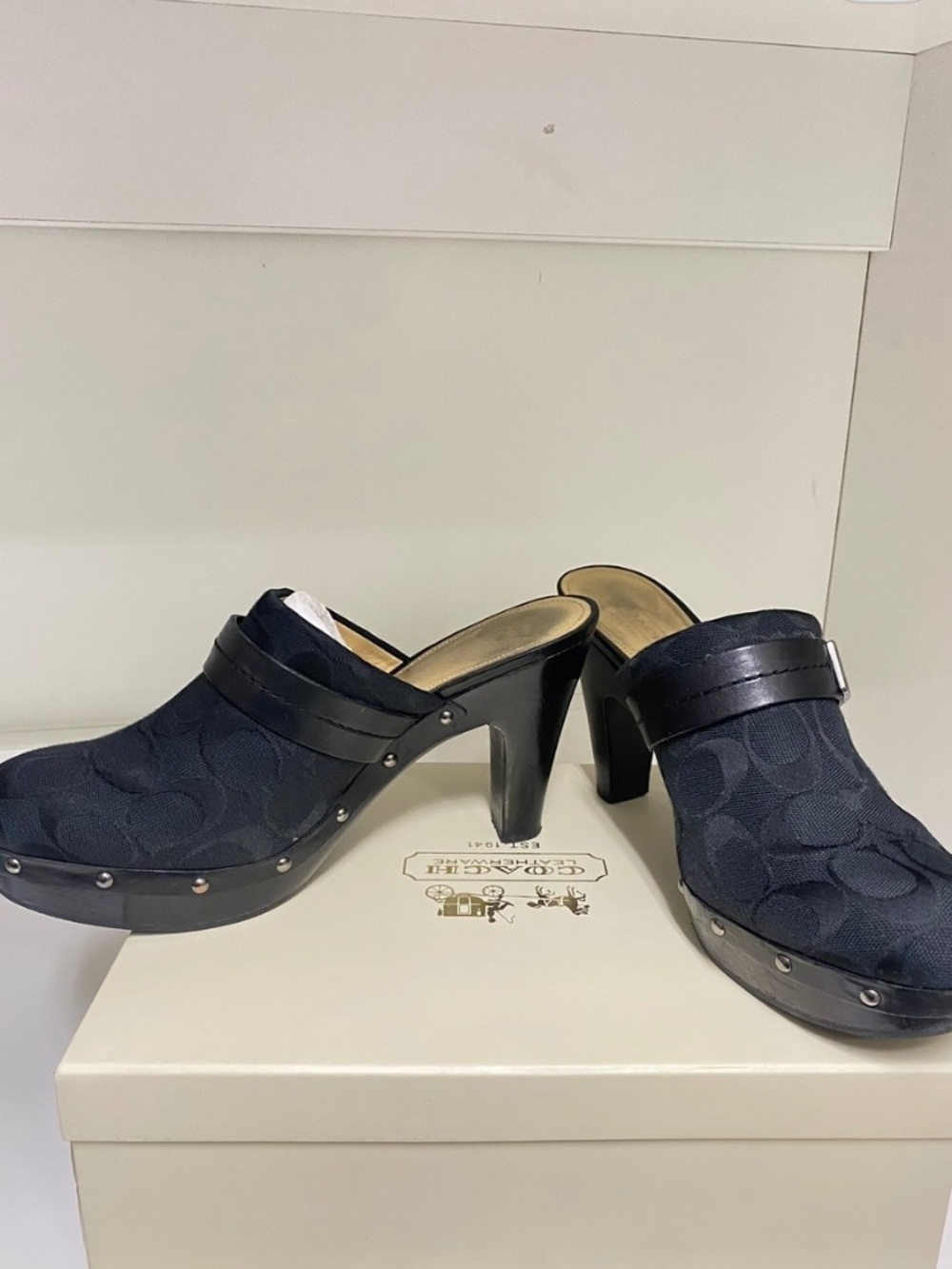 Coach mules, size 8.5